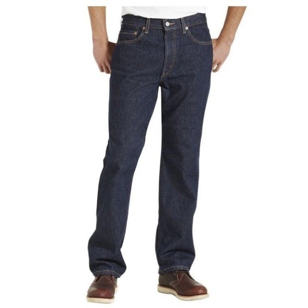 LEVI's Men's 505 Regular Fit Jeans 100% Cotton Classic Blue Denim Size 32x36
